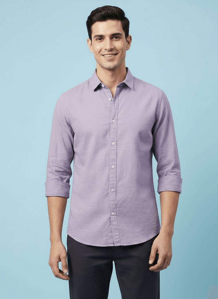 Purple Premium Casual Shirt view 8