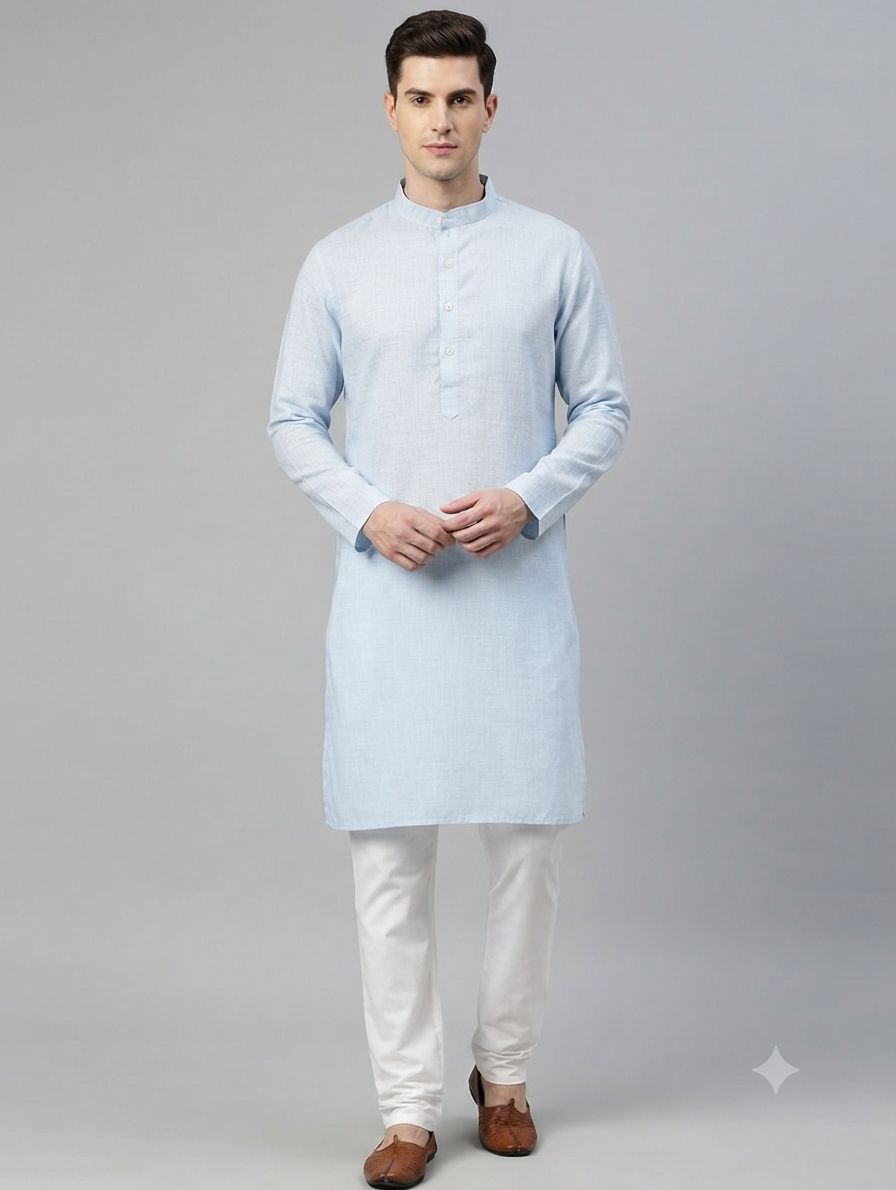 Linen Cotton Kurta Cool view 4