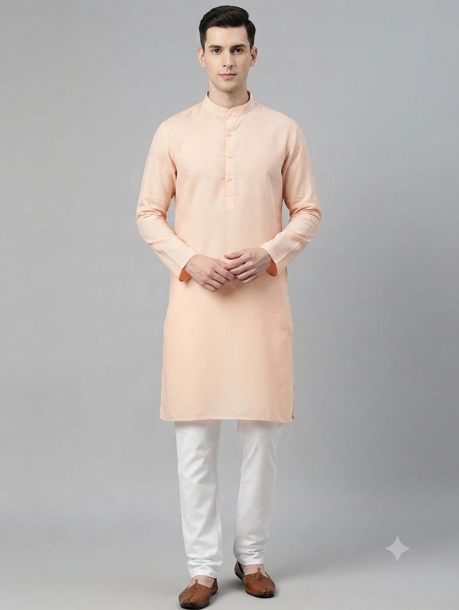 Linen Cotton Kurta Cool view 3