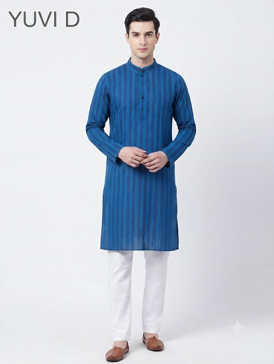 Cotton Kurta Yuvi D view 4