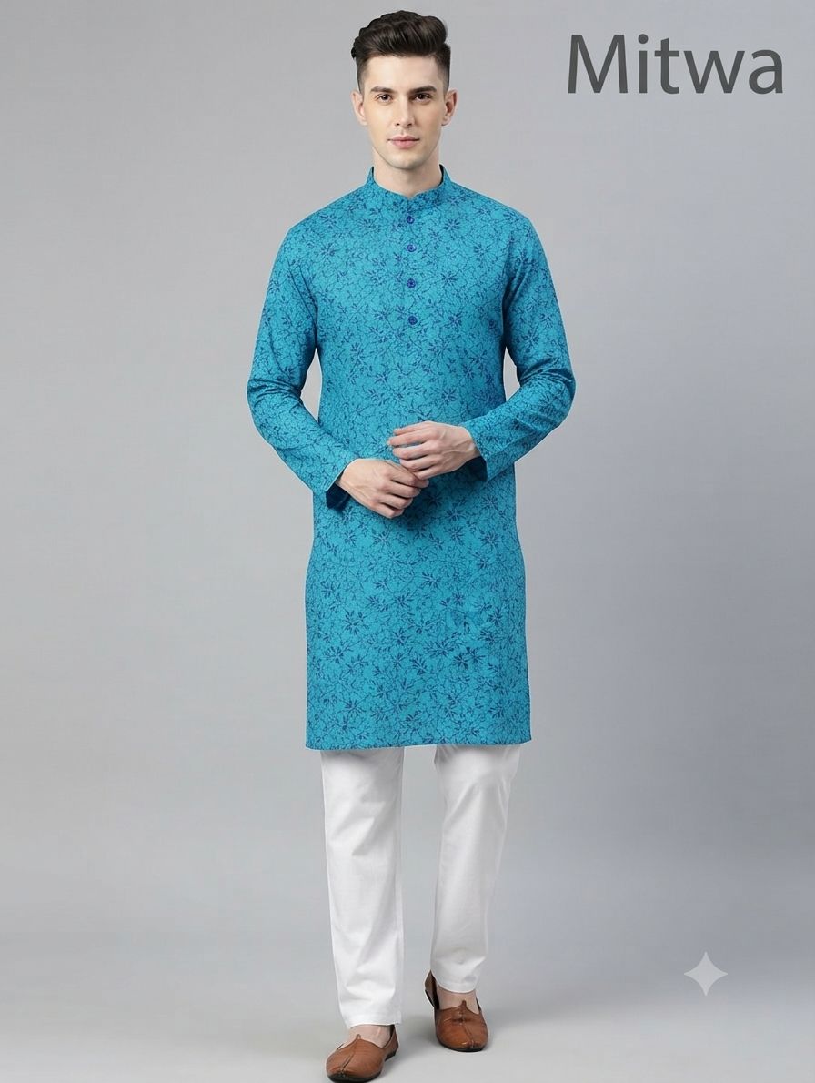 Cotton Printed Kurta Mitwa view 2