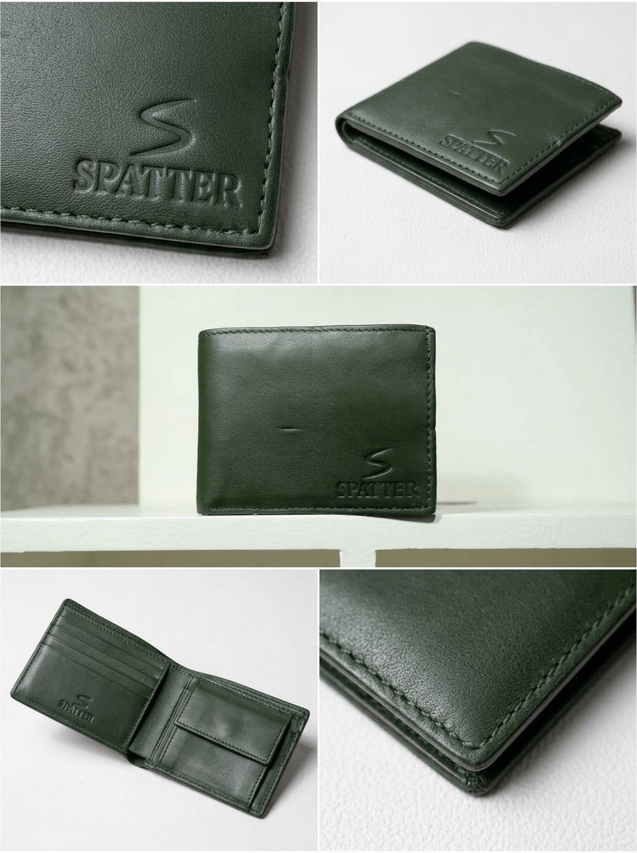 Oliv Green Spatter Wallet view 4