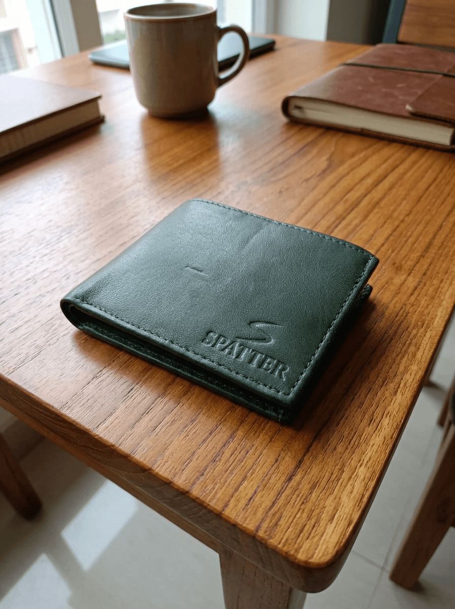 Oliv Green Spatter Wallet view 6