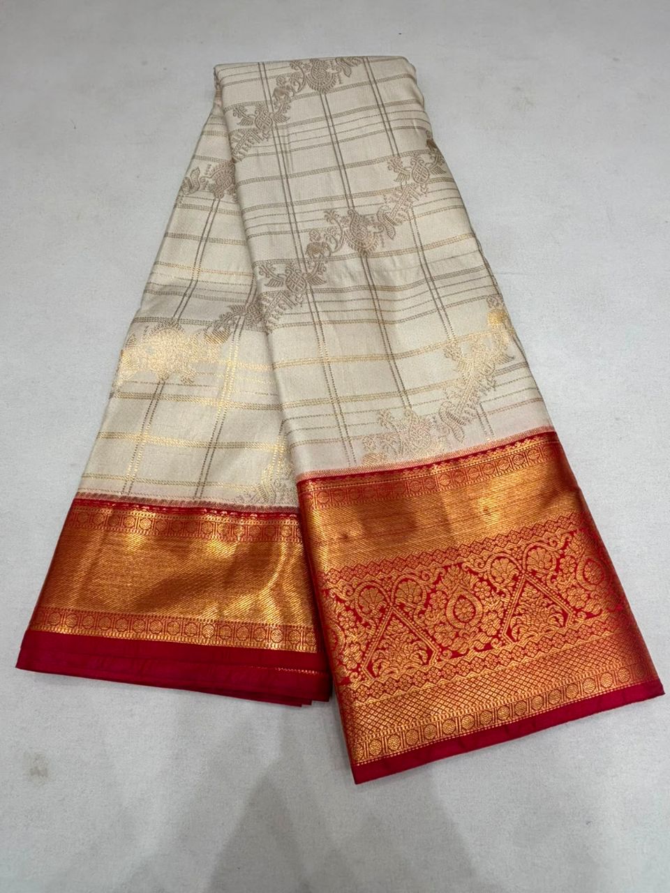 Semi Kanchipuram Silk Saree For Wedding view 2