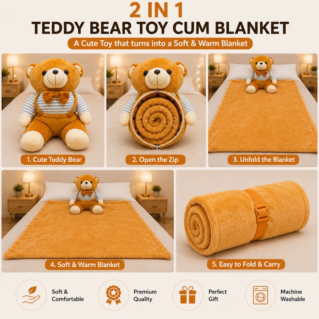 2 in 1 Toy Cum Blanket: view 2