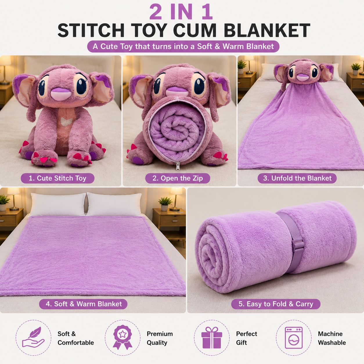 2 in 1 Toy Cum Blanket: view 8