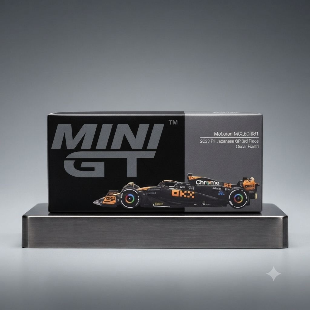 MINI GT McLaren MCL60 #81 – 2023 Formula 1 Japanese Grand Prix 3rd Place (Oscar Piastri) 1:64 Diecast Model Car