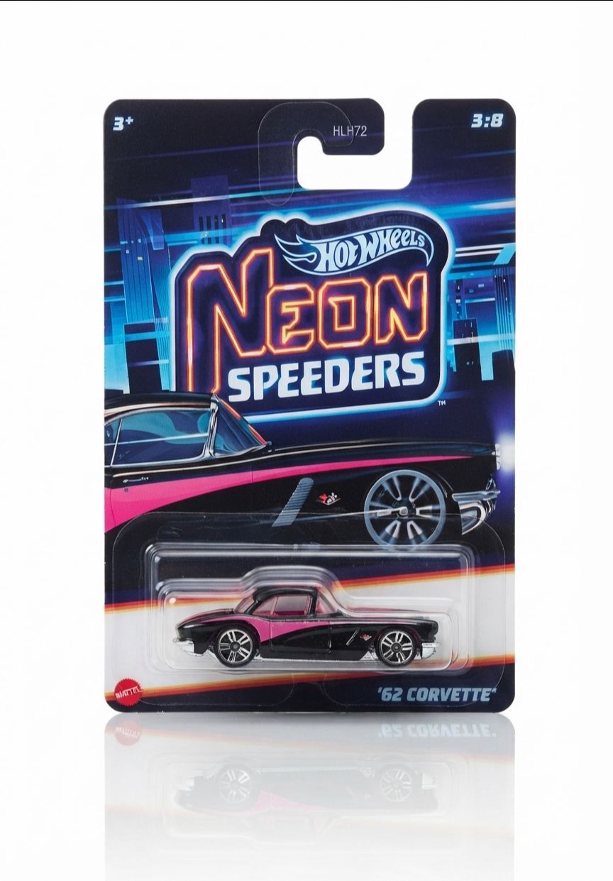 Pack Of 7 Neon Speeders Hot Wheel Car view 6