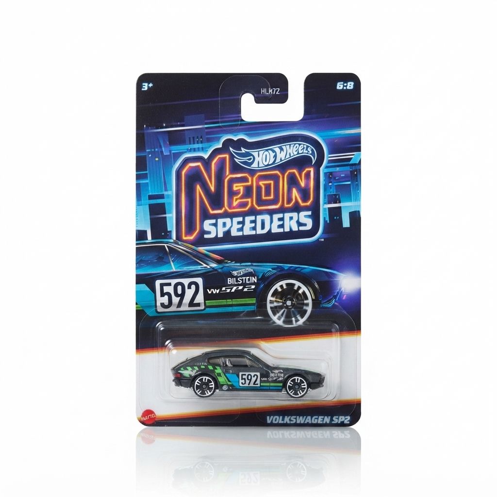 Pack Of 7 Neon Speeders Hot Wheel Car view 5