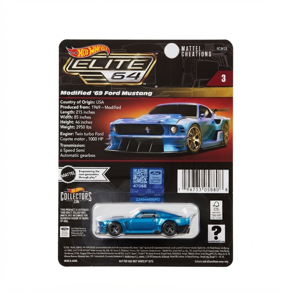Hot Wheels Elite 64 – Modified '69 Ford Mustang view 2