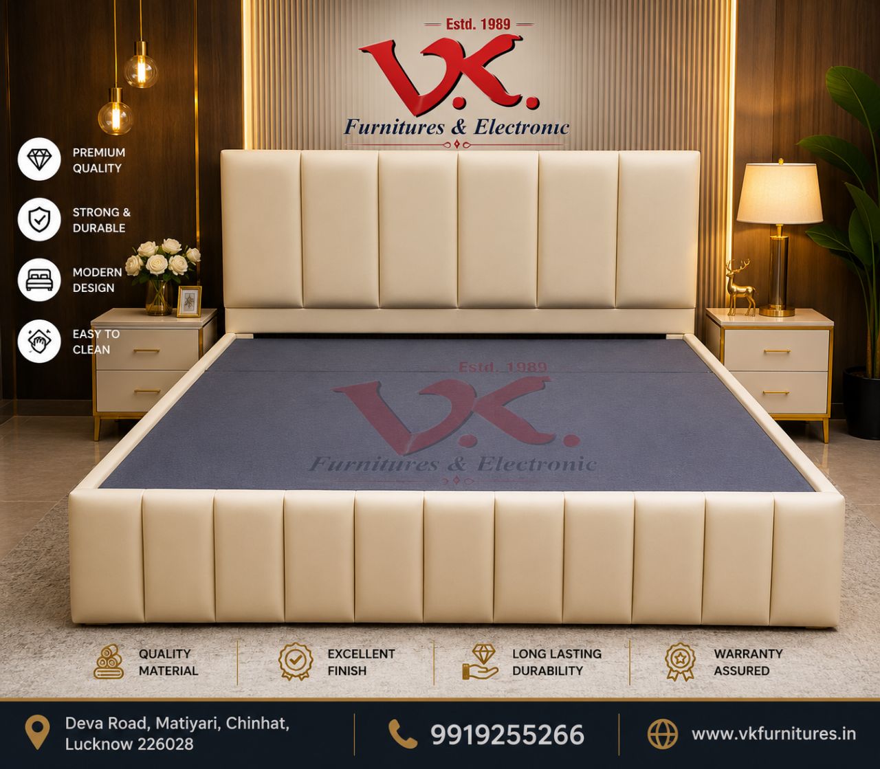 Modern Leatherette Bed