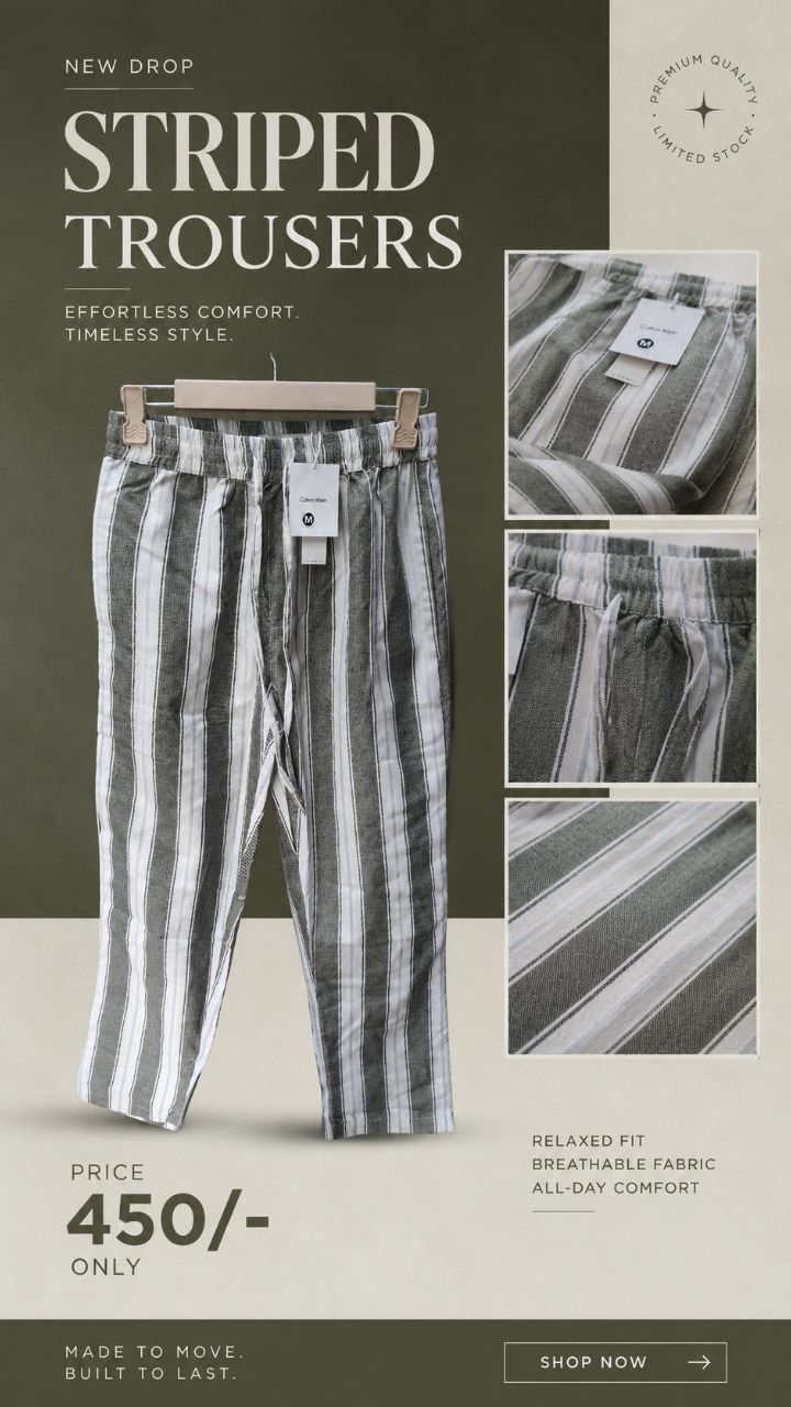 Striped Trousers view 2