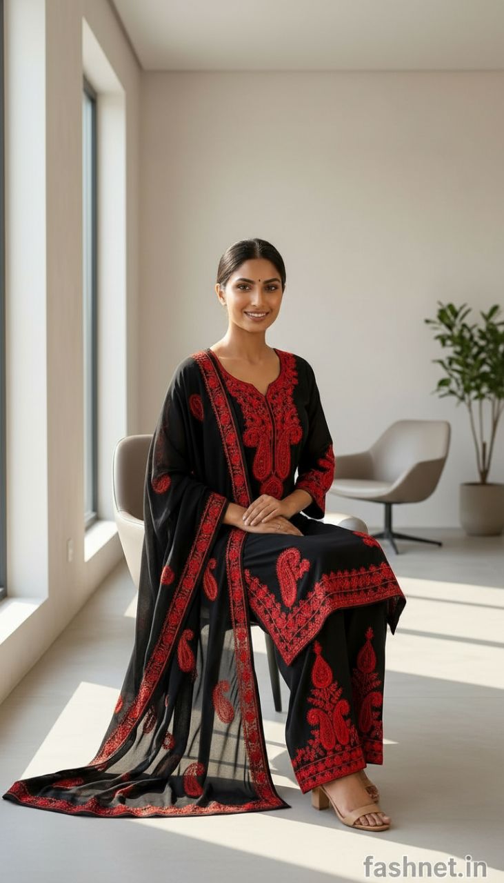 Womaniya Georgette Aari Salwar Suit Set view 7
