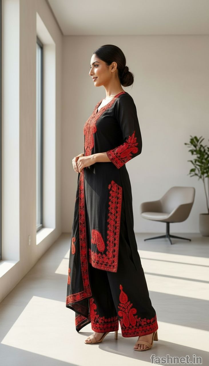 Womaniya Georgette Aari Salwar Suit Set view 4