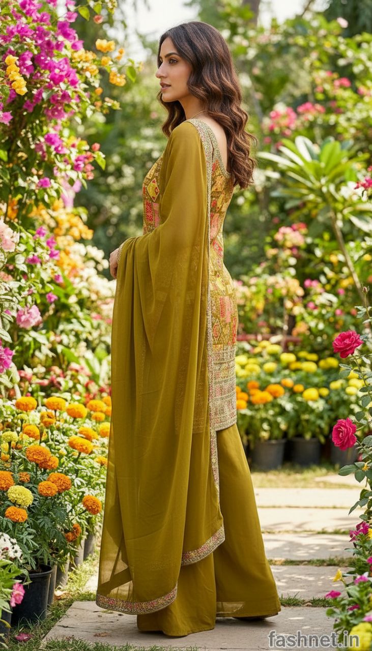 Ethnic Printed Salwar Suit Set view 3