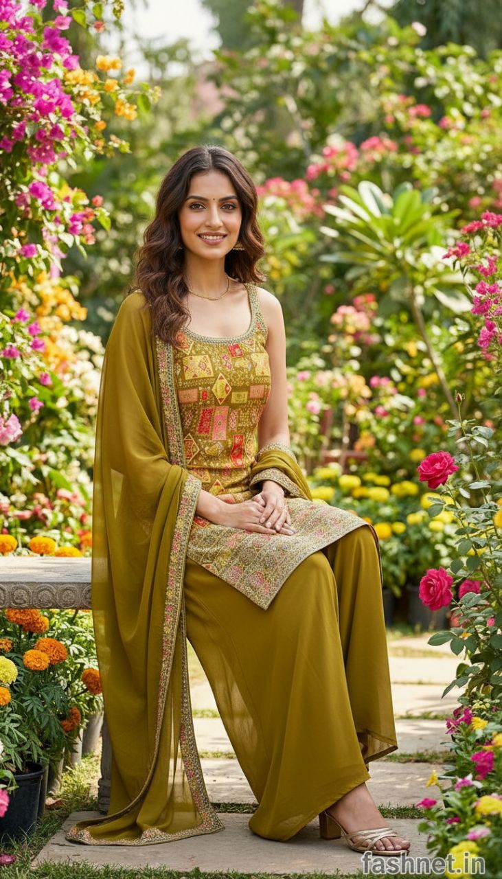 Ethnic Printed Salwar Suit Set view 4
