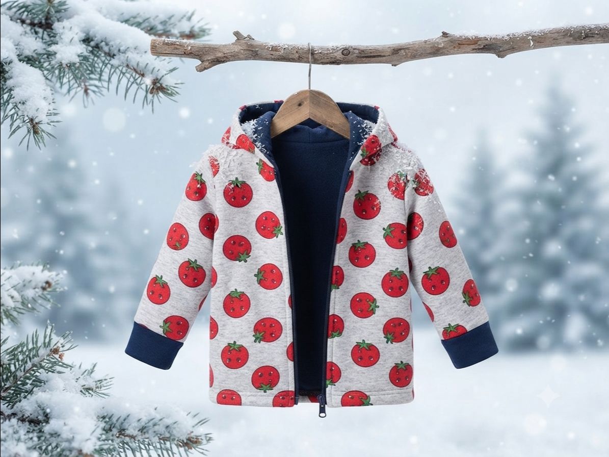 Reversible Baby Hooded Jacket Nevy Blue view 2