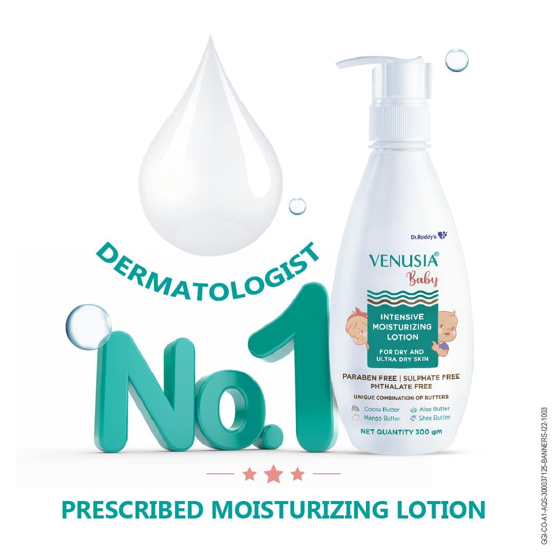 Dr. Reddy's Venusia Baby Intensive Moisturizing Lotion, provides soft and smooth skin, 300 GM view 6