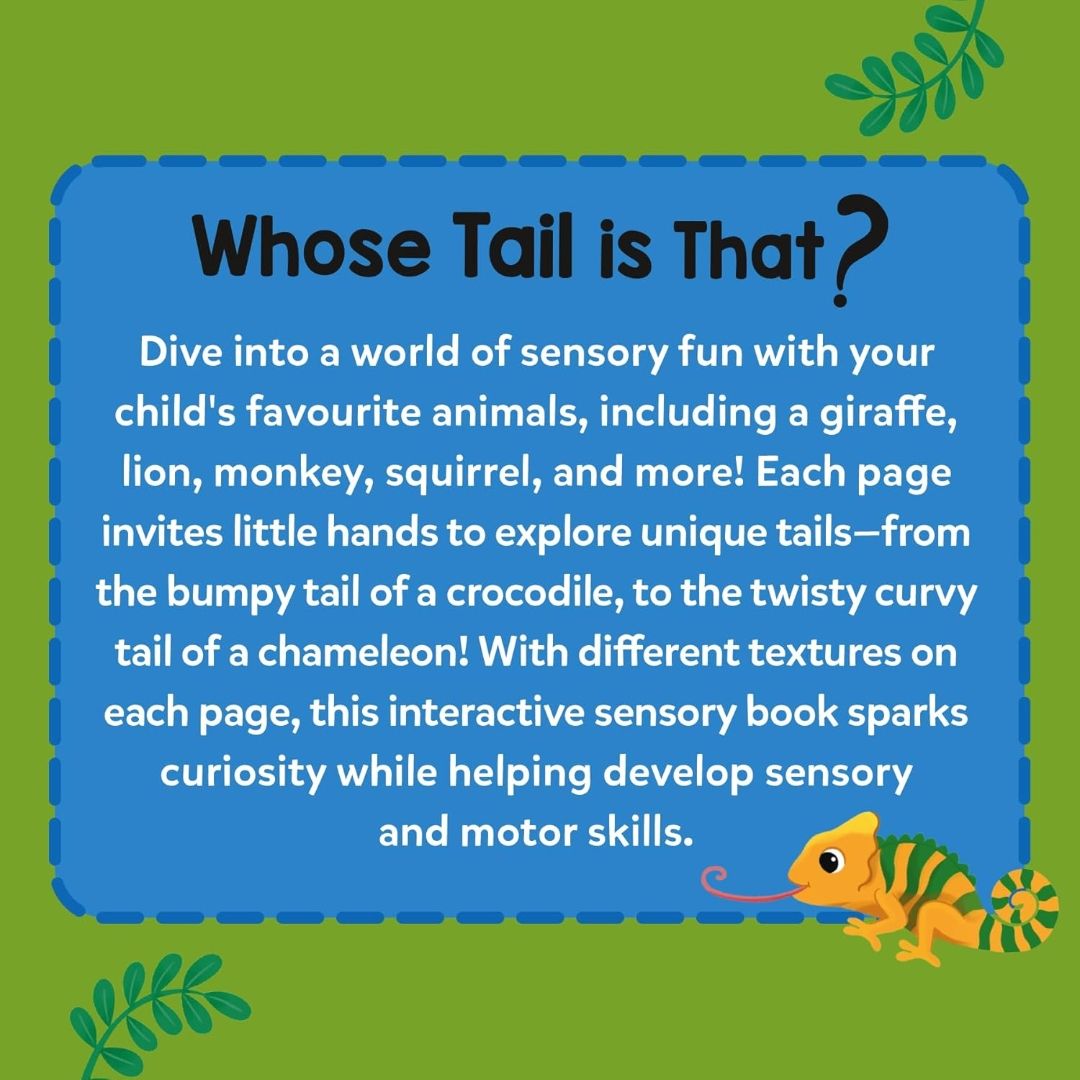 Skillmatics Sensory Cloth Book – 10 Animal Tails, Interactive Baby Book
Baby Book with Crinkle Pages, Early Learning & Sensory Play, Educational Toy & Gift for Babies 6–24 Months view 7