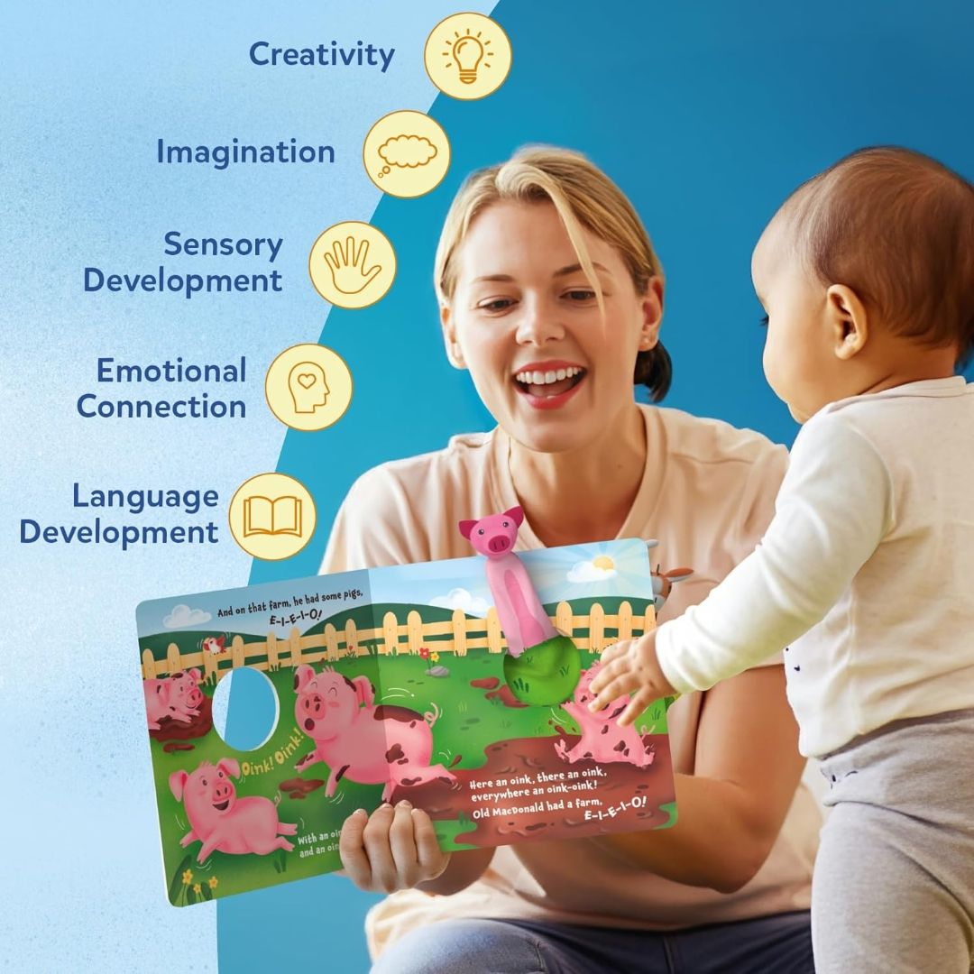 Skillmatics Cloth Puppet Book - Old Macdonald Had a Farm, Finger Puppets
Interactive for Infants & Toddlers, Early Learning & Sensory Toys, Nursery Rhyme, Gifts for Babies Ages 6 Months to 2 Years view 5
