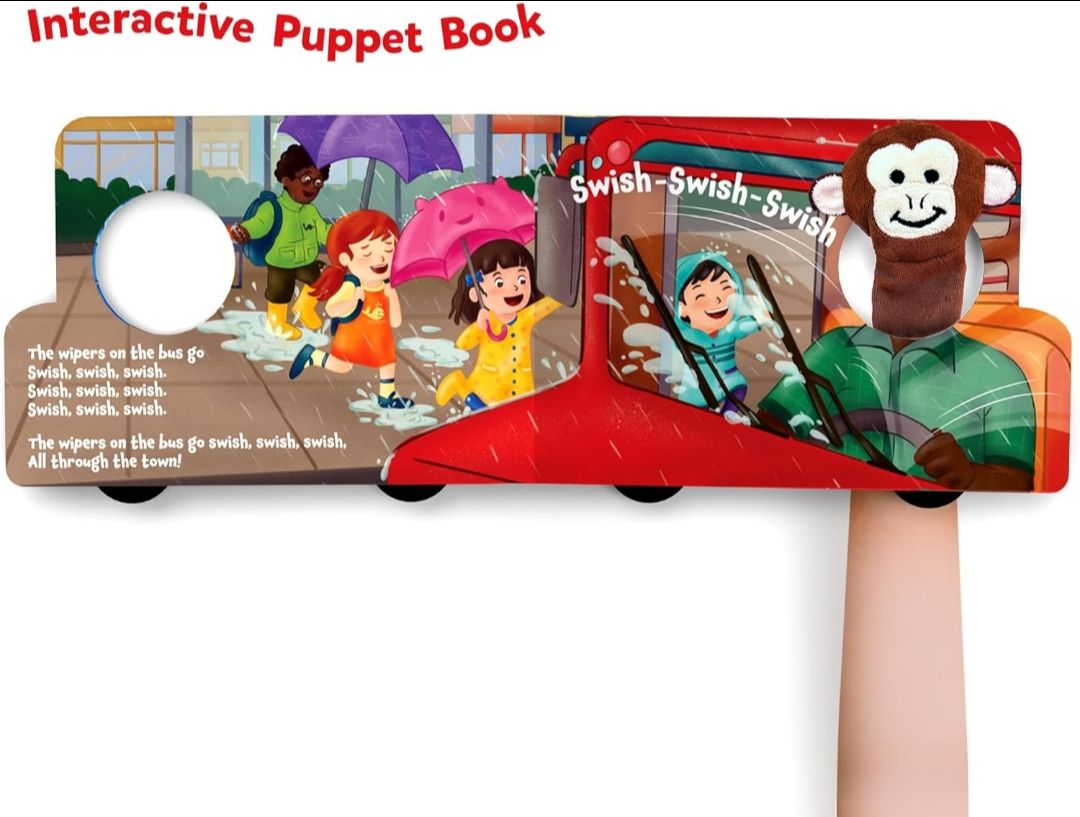 Skillmatics Cloth Puppet Book – The Wheels on The Bus, Finger Puppets
Interactive for Infants & Toddlers, Early Learning & Sensory Toys, Nursery Rhyme, Gifts for Babies Ages 6 Months to 2 Years view 5