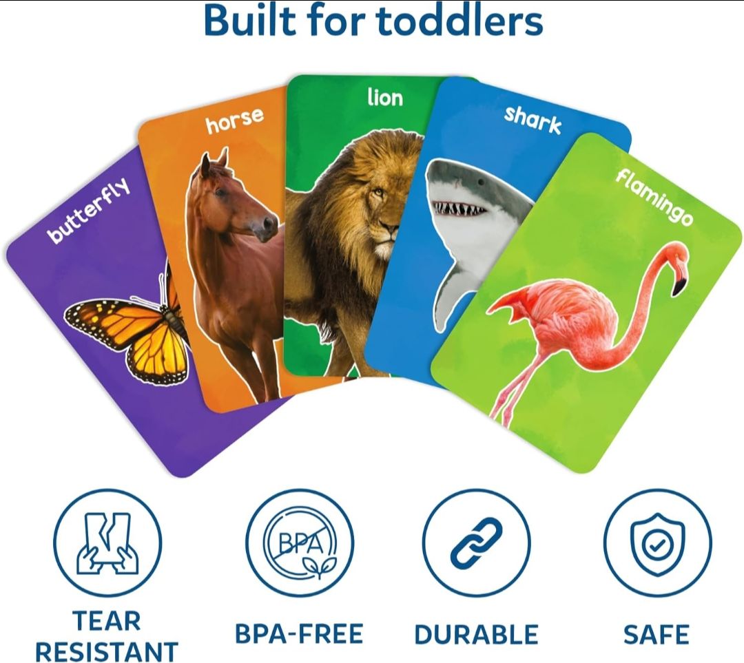 Skillmatics Thick Learning Flash Cards for Toddlers – First 100 Animals
Montessori Toys, Preschool Educational Activities, Learning Aids, Gifts for Kids Ages 1, 2, 3, 4 Years view 3