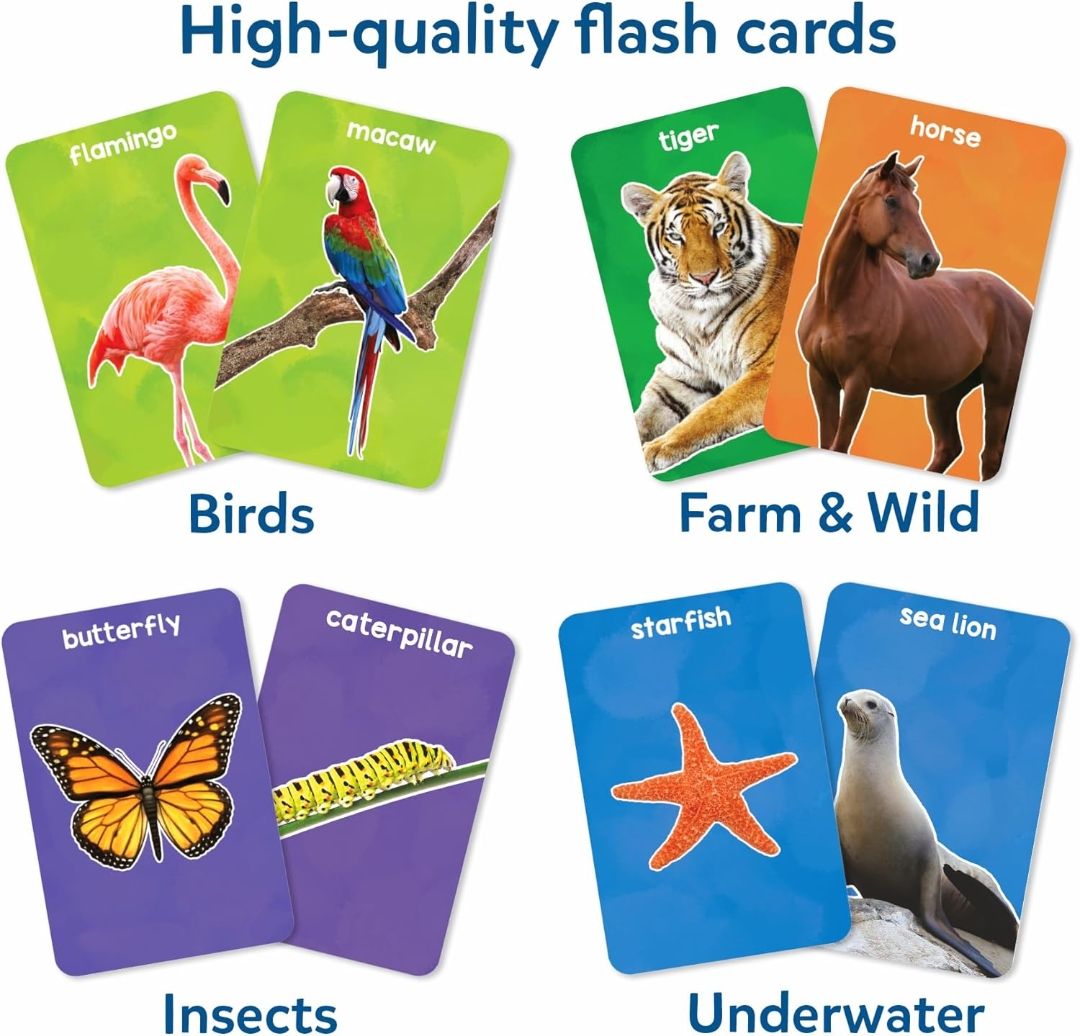 Skillmatics Thick Learning Flash Cards for Toddlers – First 100 Animals
Montessori Toys, Preschool Educational Activities, Learning Aids, Gifts for Kids Ages 1, 2, 3, 4 Years view 2