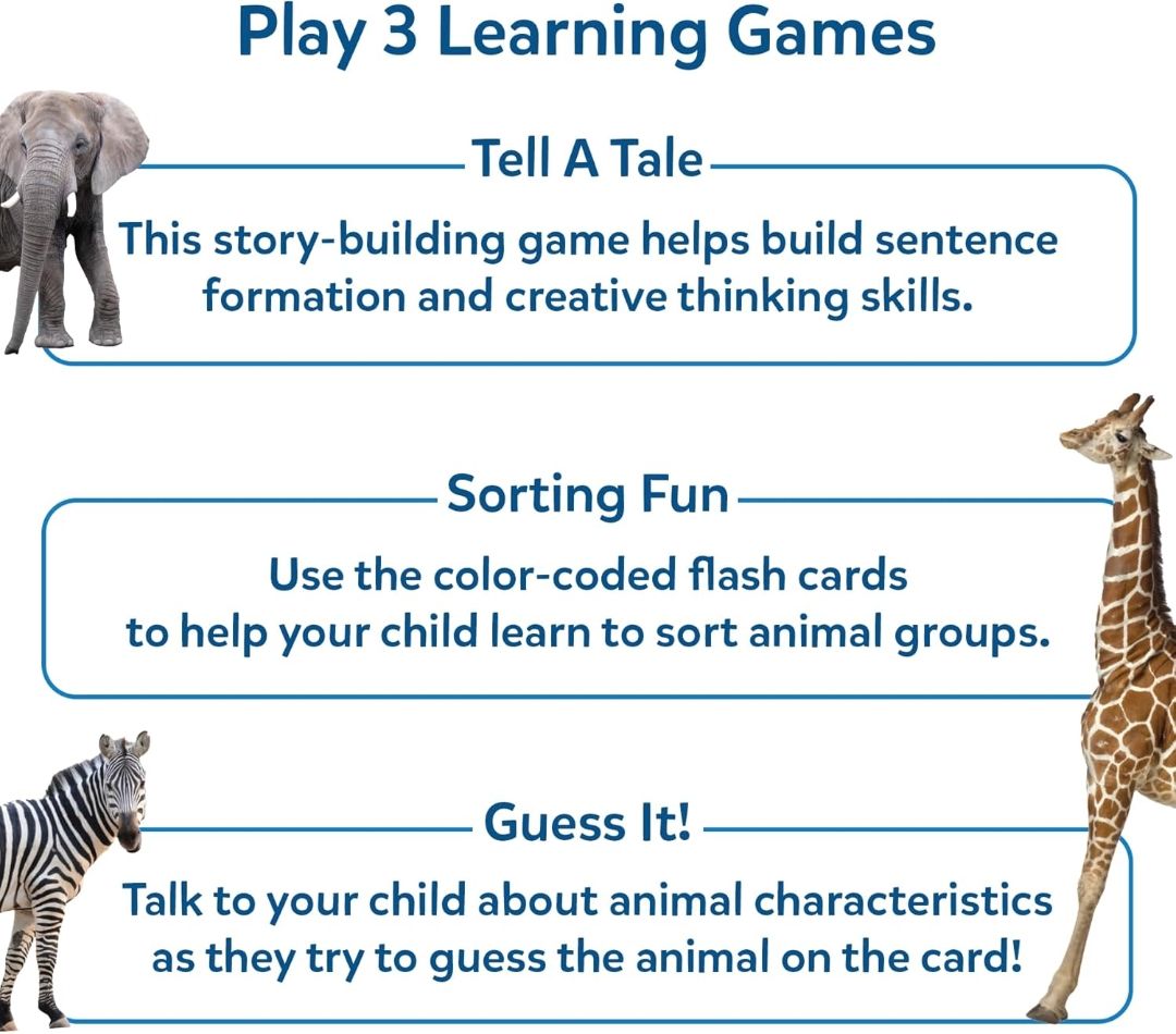 Skillmatics Thick Learning Flash Cards for Toddlers – First 100 Animals
Montessori Toys, Preschool Educational Activities, Learning Aids, Gifts for Kids Ages 1, 2, 3, 4 Years view 7