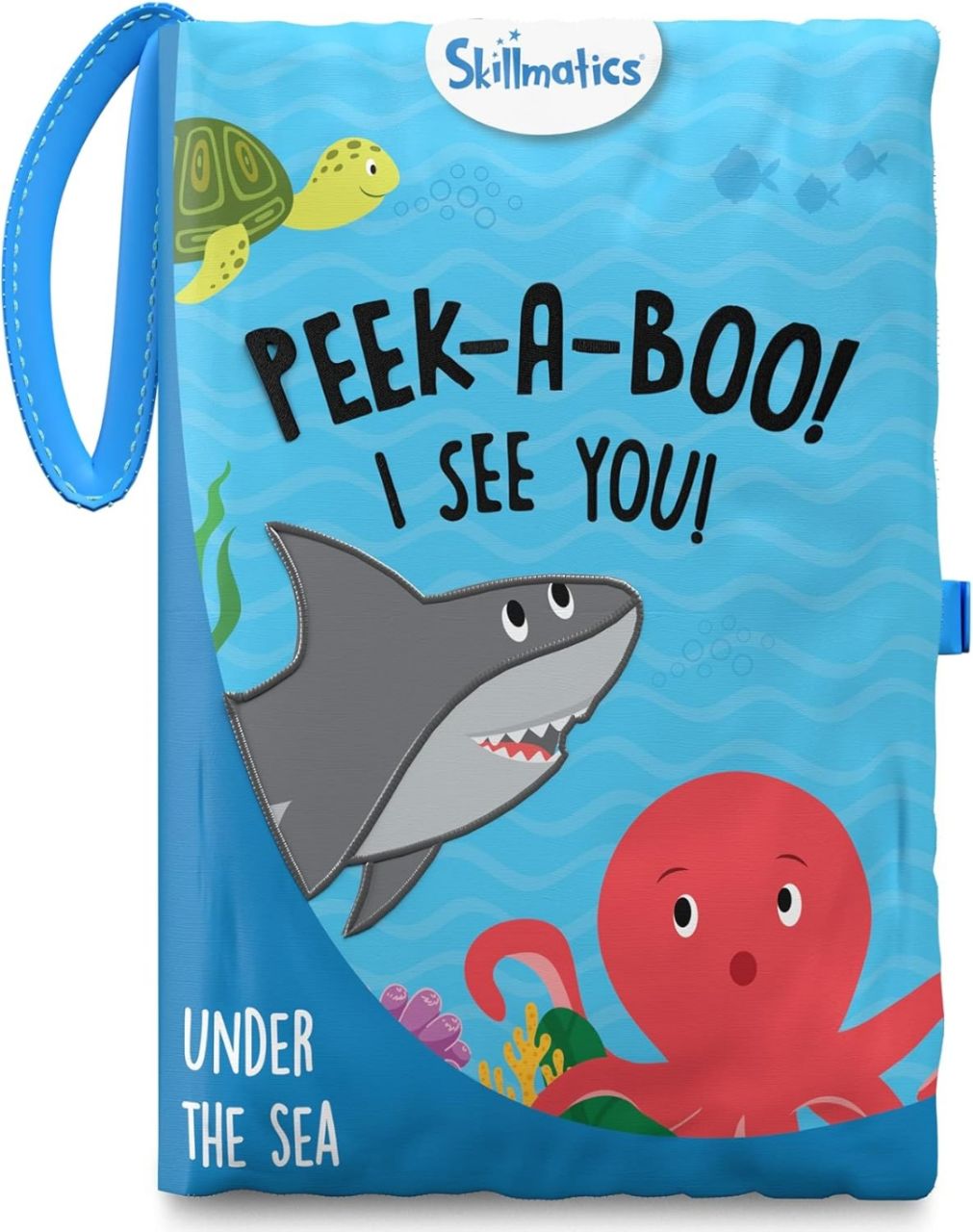 Skillmatics Peek–A–Boo Underwater Animal Book
Soft Cloth Book for Baby, Crinkle Pages for Sensory Play, Toddler Toys, Gifts for Ages 6 Months and Up