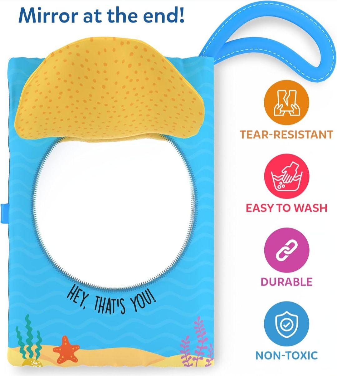 Skillmatics Peek–A–Boo Underwater Animal Book
Soft Cloth Book for Baby, Crinkle Pages for Sensory Play, Toddler Toys, Gifts for Ages 6 Months and Up view 9