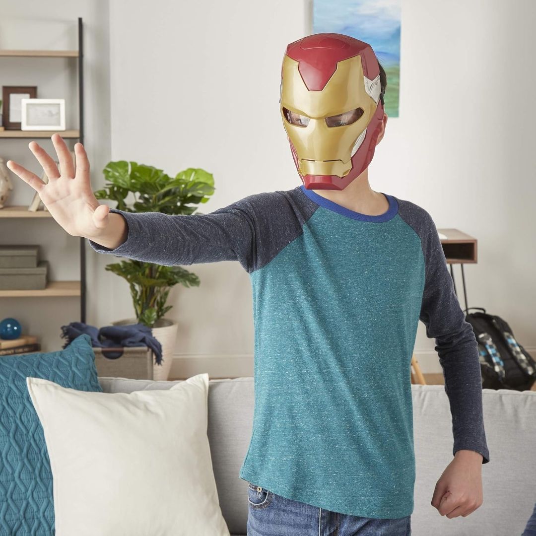 Marvel Avengers Iron Man Flip FX Mask, Light Up Role Play Toy, Super Hero Toys for Kids 5 and Up, Multicolor view 7