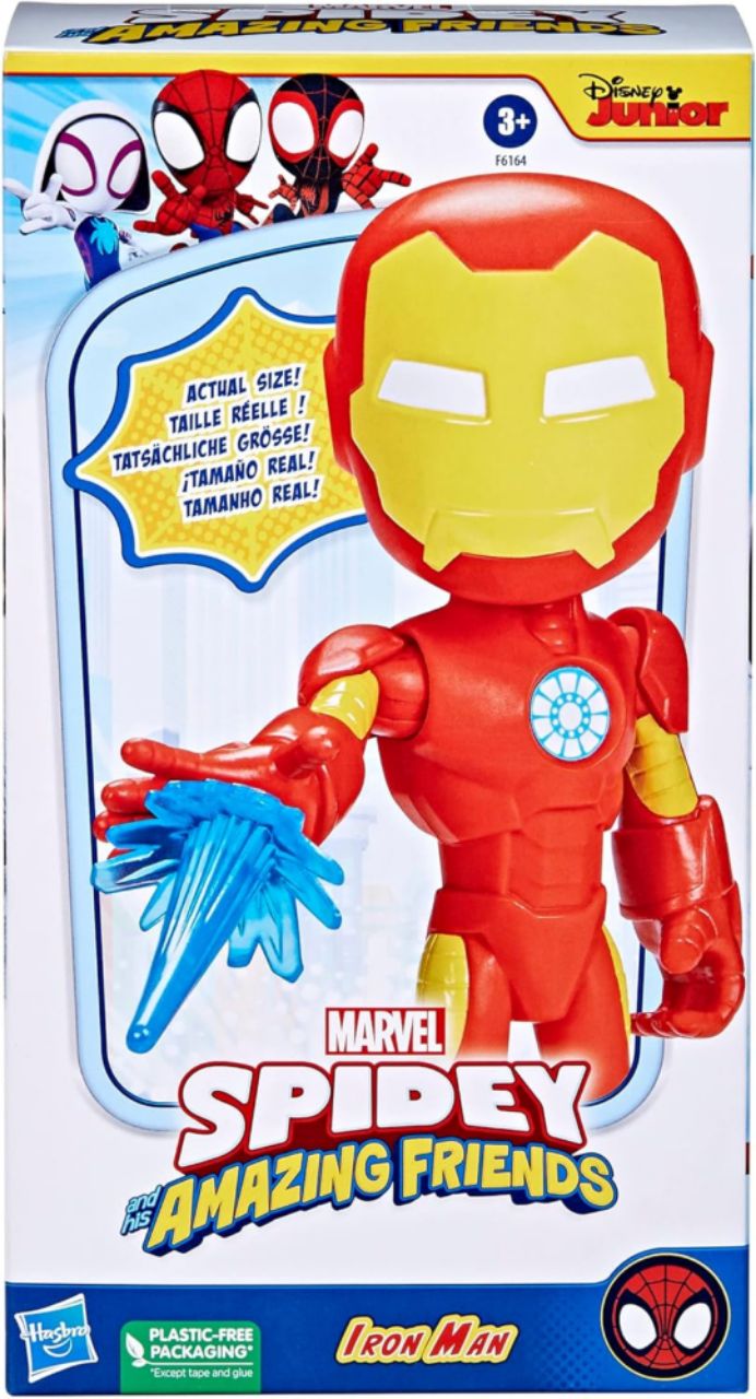 Marvel Hasbro Spidey and His Amazing Friends Supersized Iron Man Action Figure, Preschool Superhero Toy for Kids Ages 3 and Up view 2