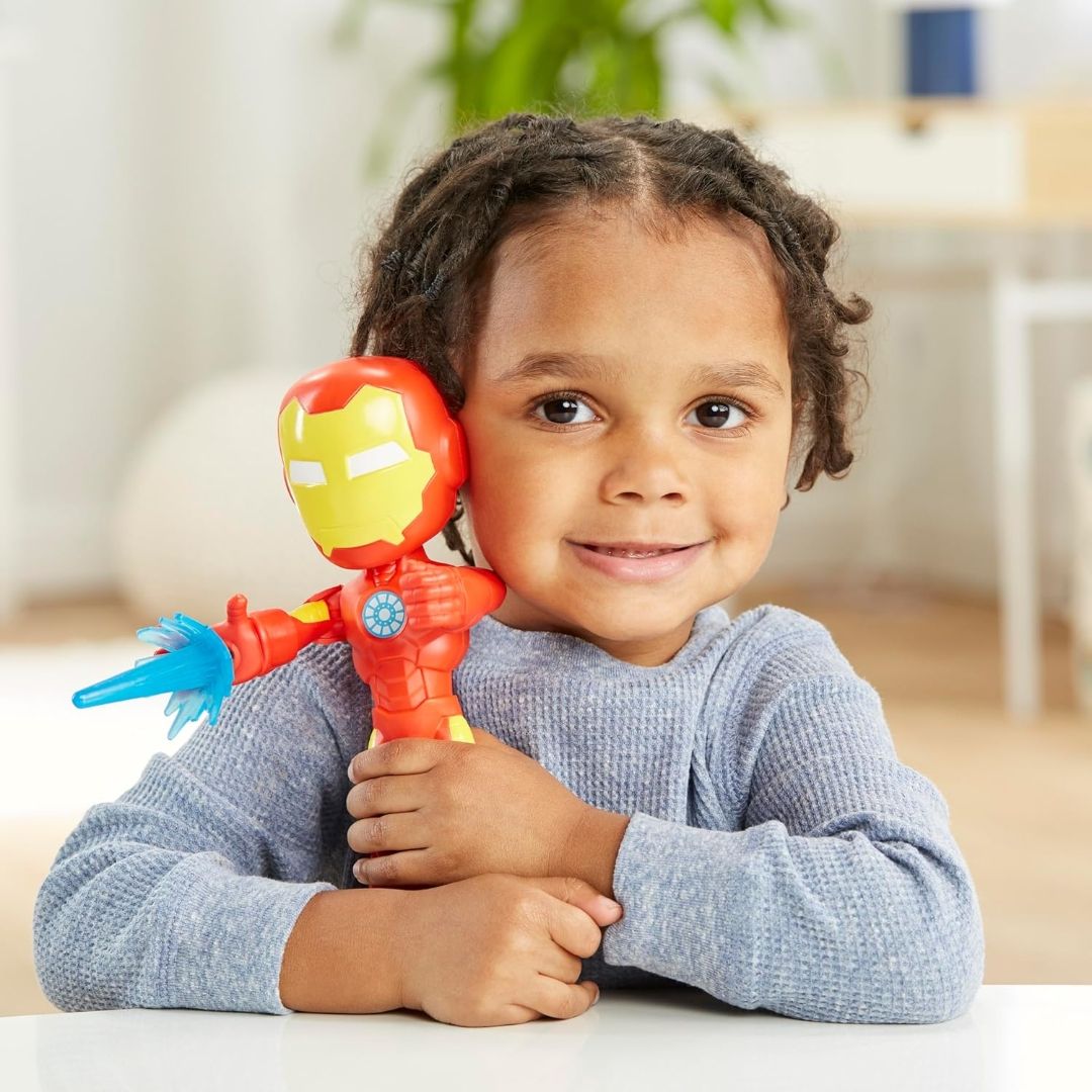Marvel Hasbro Spidey and His Amazing Friends Supersized Iron Man Action Figure, Preschool Superhero Toy for Kids Ages 3 and Up view 3