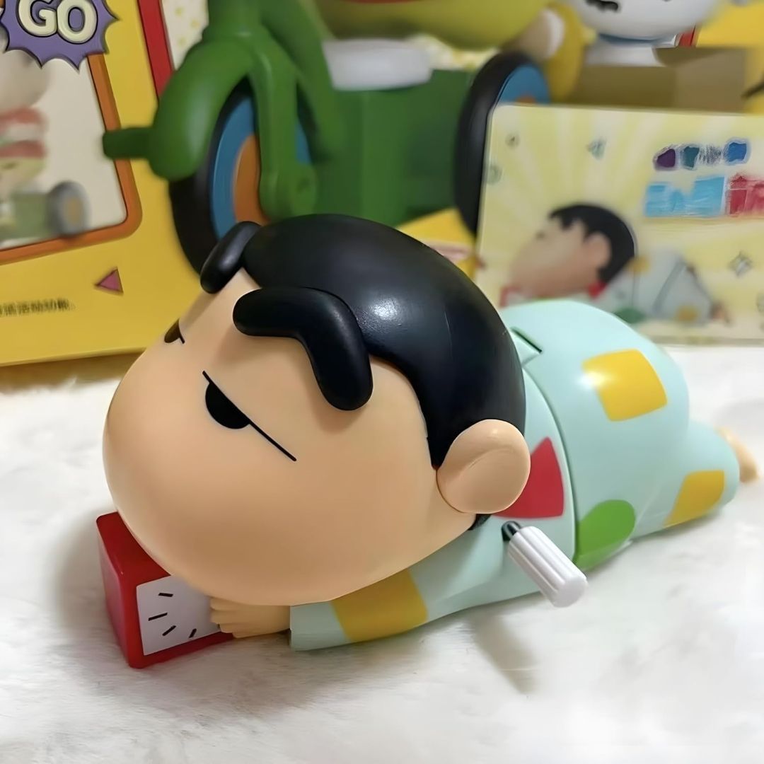 Wind Up Crawling Toy Cartoon Boy Figure with Key, Plastic Moving Toy for Kids (Action Figure Toys_Pist Green) view 2