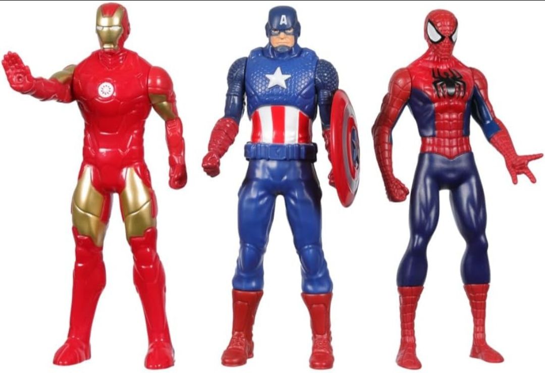 Marvel 6-Inch (15 CM) Iron Man, Captain America, and Spider-Man Action Figure Set with Shield Accessory, Super Hero Toys for Kids, Ages 4+ view 5