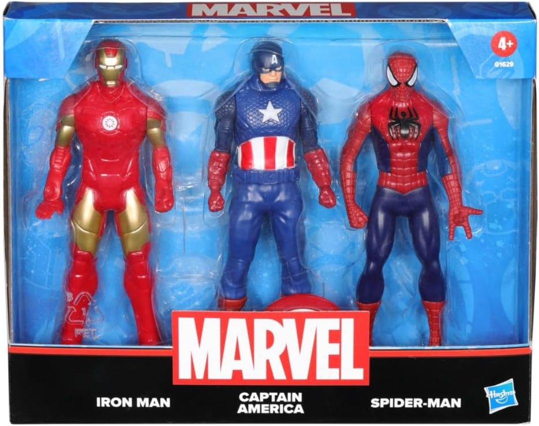 Marvel 6-Inch (15 CM) Iron Man, Captain America, and Spider-Man Action Figure Set with Shield Accessory, Super Hero Toys for Kids, Ages 4+ view 4