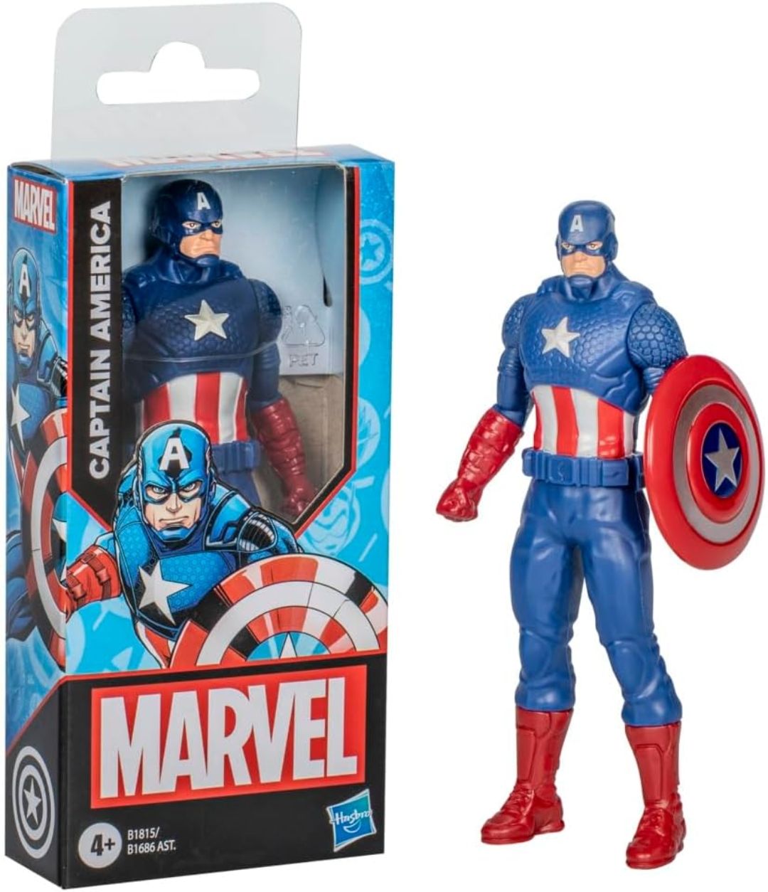 Marvel Captain America Action Figure, 6-Inch, Super Hero Toys and Figures for Kids Ages 4+