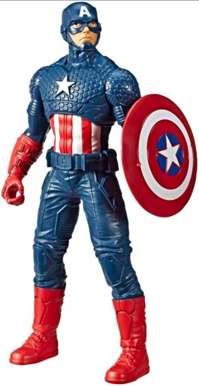 MARVEL Avengers Captain America 9.5-inch Scale Action Figure Toy, Comics-Inspired Design, for Ages 4 and Up view 4