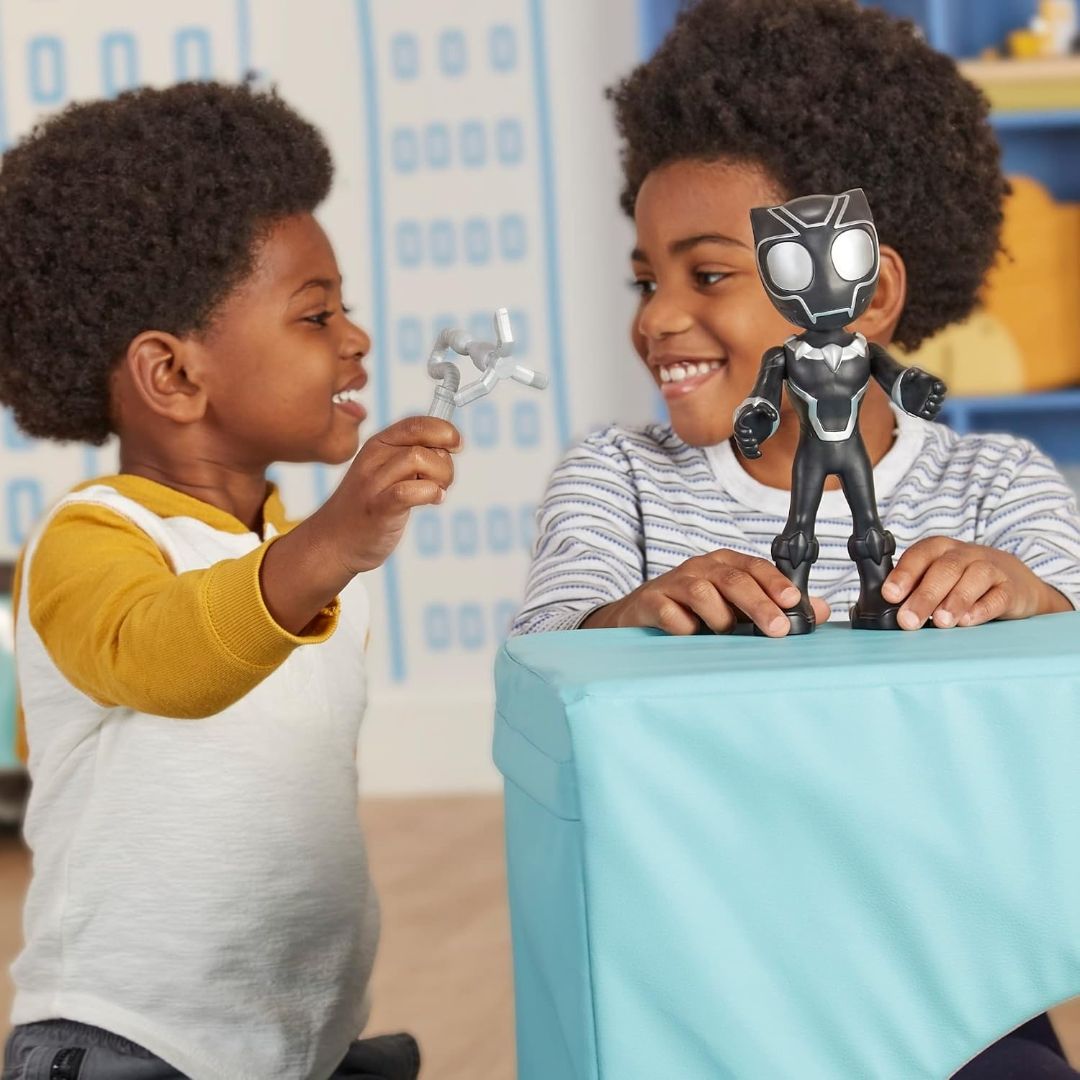 Marvel Spidey and His Amazing Friends Supersized Black Panther 9-inch Action Figure, Preschool Toys, Super Hero Toys for 3 Year Old Boys and Girls and Up view 5