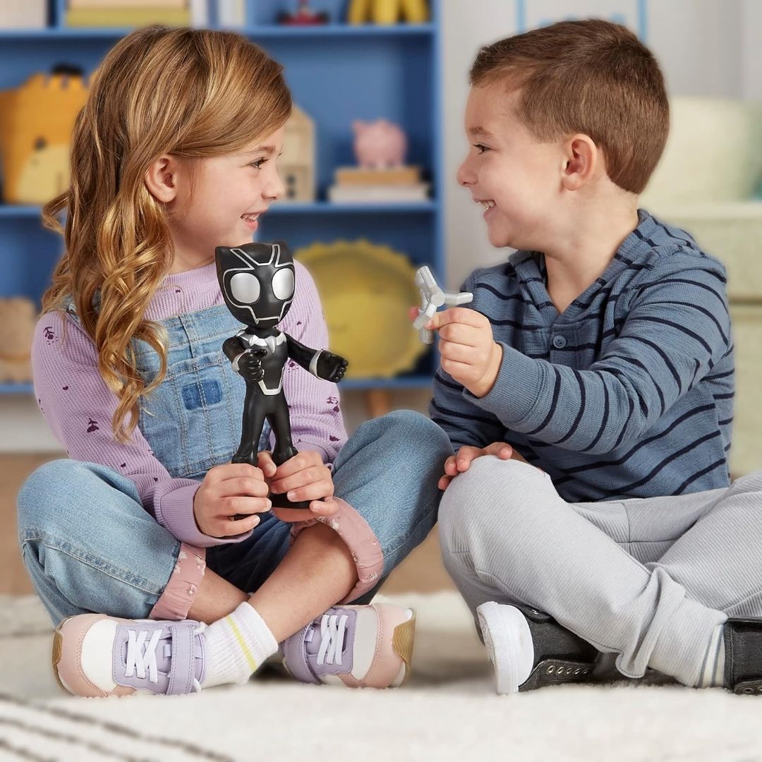 Marvel Spidey and His Amazing Friends Supersized Black Panther 9-inch Action Figure, Preschool Toys, Super Hero Toys for 3 Year Old Boys and Girls and Up view 6