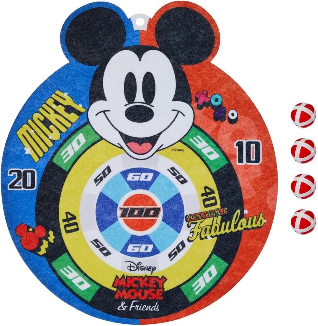 Brand -Jam & Honey Safe Sticky Dart Board Game|for Kids 3+ Years|Official Micky Mouse Themed|Skill Development|Easy Installation|Portable|Indoor & Outdoor Friendly|Quality Approved| Value