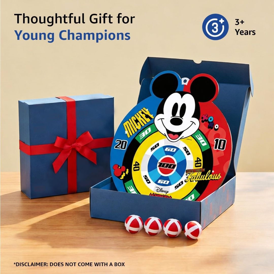 Brand -Jam & Honey Safe Sticky Dart Board Game|for Kids 3+ Years|Official Micky Mouse Themed|Skill Development|Easy Installation|Portable|Indoor & Outdoor Friendly|Quality Approved| Value view 7