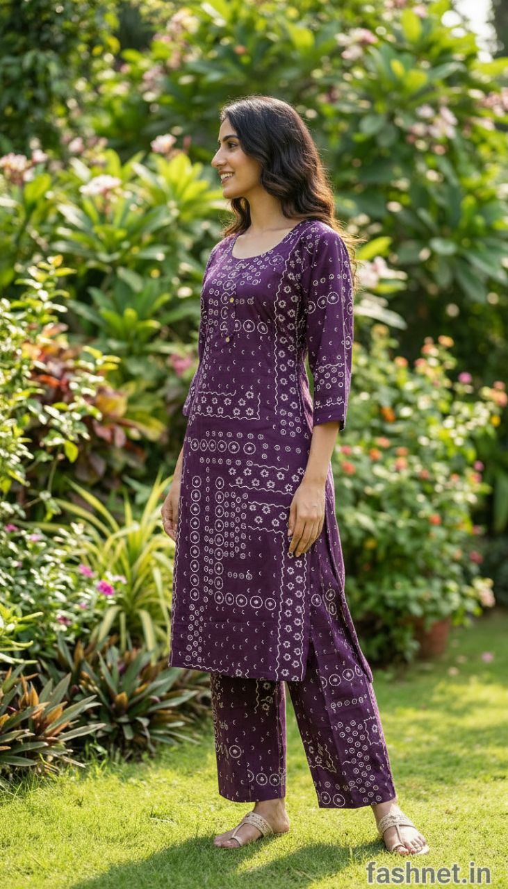 Bandhani Printed Cord Set view 4