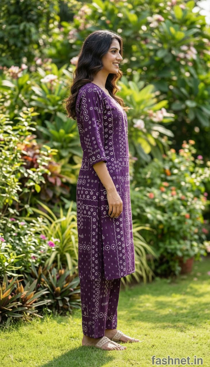 Bandhani Printed Cord Set view 3