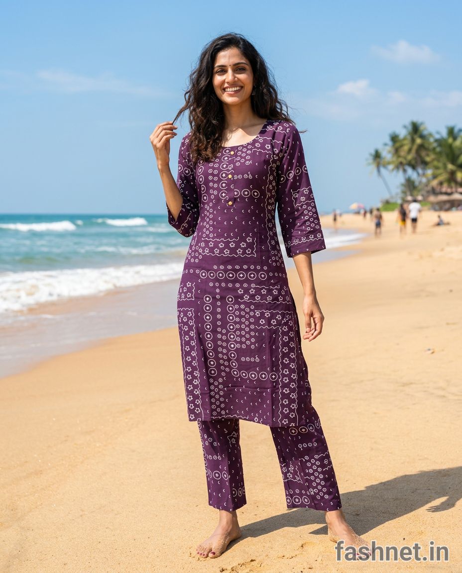 Bandhani Printed Cord Set view 5