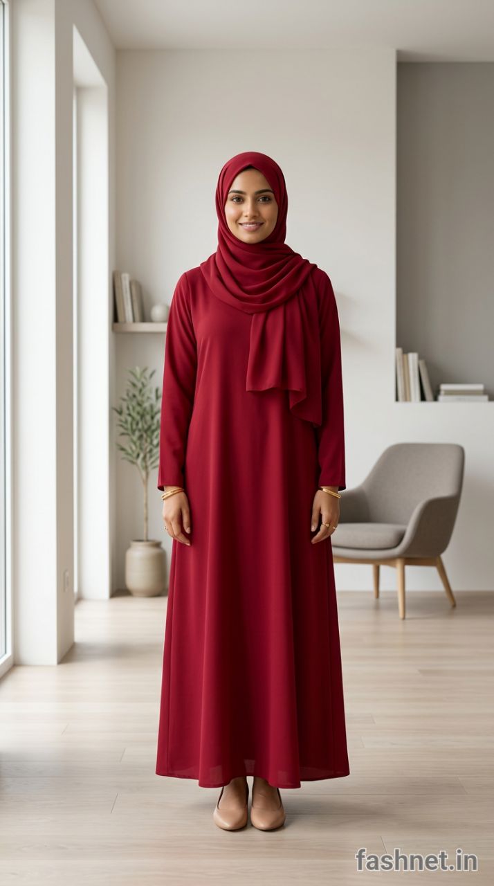 Red Georgette Dupatta view 2
