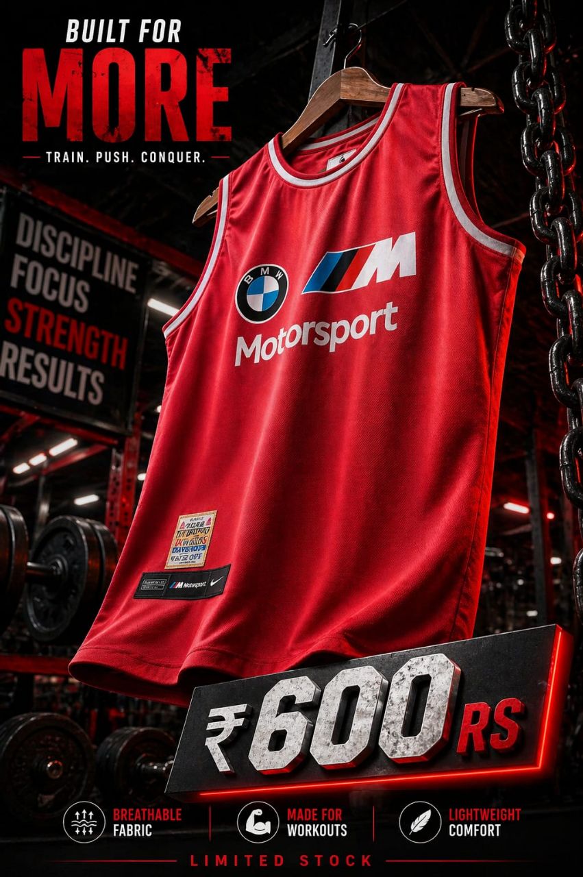 BMW Motorsport Red Workout Tank view 2