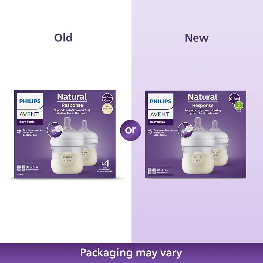 Philips Avent Natural Plastic Baby Feeding Bottle | No.1 Brand Recommended by Moms Worldwide | Ideal for 0 months+| Natural Response Technology Mimics Breastfeeding | Uniquely Designed Nipple releases milk only when baby drinks | Pack of 2| SCY900/02 view 2