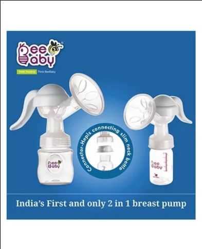 Beebaby BeeBaby Comfort Fit 2 in 1 Manual Breast Pump - White view 3