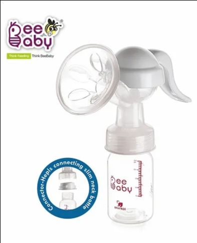 Beebaby BeeBaby Comfort Fit 2 in 1 Manual Breast Pump - White view 2